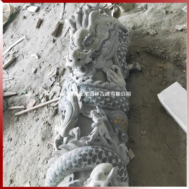 大門石雕龍柱圖片